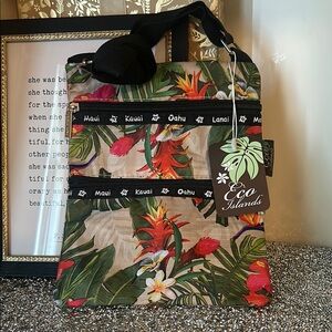 Hawaiian 🌺 Tropical Print Crossbody Bag